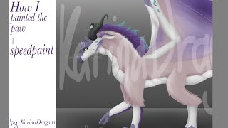 LILAC  fullbody dragon painting app sketchbook [upl. by Bobbie]