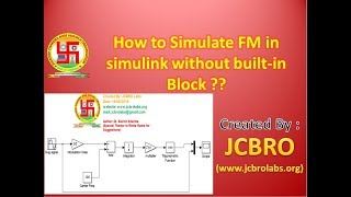 How to simulate FM without built in FM box in Matlab Simulink [upl. by Jarret]