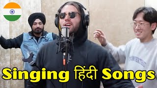 Foreigner sings viral Hindi Songs 🇮🇳🇮🇳 India Vlog [upl. by Huston]