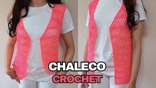 Cómo tejer un CHALECO a crochet PASO A PASO [upl. by Nomead]