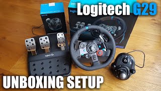 Logitech G29 steering wheel for a PS3PS4PC  Unboxing and Setup [upl. by Neysa]