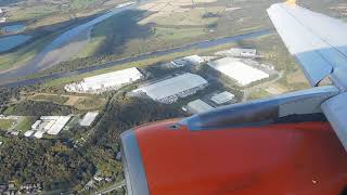 easyJet Airbus A319111 Landing in Liverpool Airport Runway 27 [upl. by Ainud]