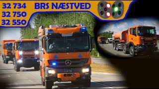 NÆSTVED beredskabsstyrelsen STOR INDUSTRIBRAND brandbil i udrykning fire truck respond 緊急走行 消防車 [upl. by Inahet]