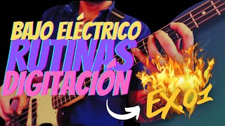 BAJO ELÉCTRICO EJERCICIO DE DIGITACIÓN 01 [upl. by Valentino]