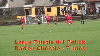 Largs Thistle v Pollok  20th January 2024  Just the Goals [upl. by Arlon805]