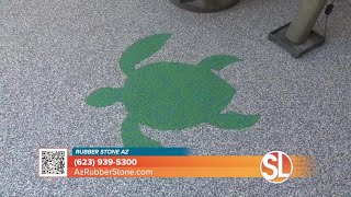 How to fix and replace ugly cracked concrete with Rubber Stone AZ [upl. by Griswold]