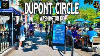 DuPont Circle Washington DC  Walking Tour 4K [upl. by Cypro]