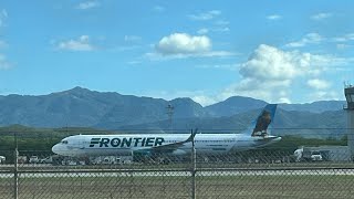 Frontier Airlines Friday Action in Ponce 41924 Featuring flight F9 2478 [upl. by Aihtenak]