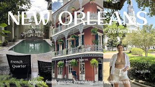 New Orleans Vlog  Weekend in NOLA beignets exploring French Quarter and dancing on Bourbon St [upl. by Adnovay]