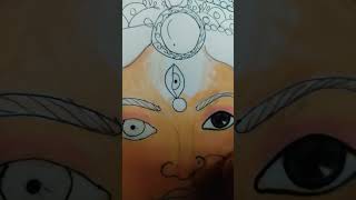 Durga maa drawing  Durga maa  music truebeauty art diy [upl. by Goines]