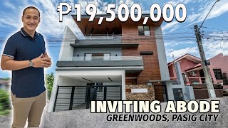 House Tour PG195  Modern Tropical House in Greenwoods Subdivision Pasig City [upl. by Ecnerwaled]