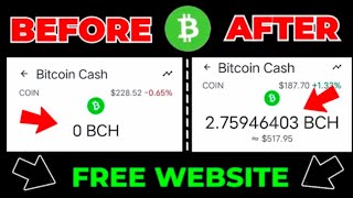 Mine Free 1 BCH ■ No Investment  Free BITCOIN CASH mining site  Free BCH Mining [upl. by Anaujait]