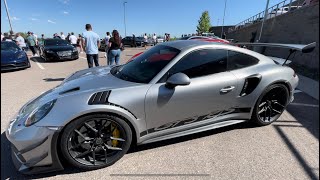 Supercars Leaving Car Show TwinTurbo Gallardo GT3 RS Aventador [upl. by Heurlin723]