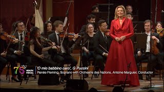 Renée Fleming with LOrchestre des Nations O mio babbino caro  WHO 75 Healing Arts Concert [upl. by Lenora959]