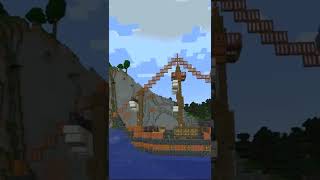 I built a PIRATE SHIP in Minecraft shorts [upl. by Fishman]