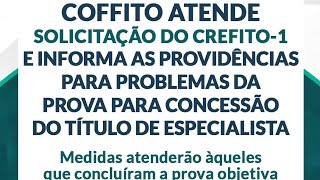 COFFITO atende solitação do CREFITO1 e esclarece procedimentos da prova de títulos [upl. by Ennoira]