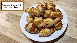 🥐 MINICROISSANTS APERITIFS AUX SAUCISSES  FACILE RAPIDE [upl. by Ethbun]