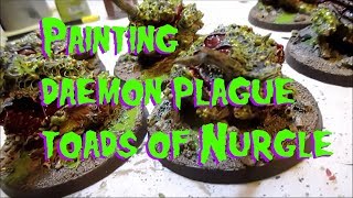 Painting daemon plague toads of Nurgle [upl. by Cramer]