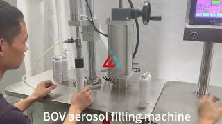 Customized BOV Bag On Valve Semi Automatic Aerosol Liquid Filling Machine [upl. by Vod]