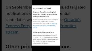 Ontario Human Capital Priority Stream PNP Drawontariopnphumancapitalcanadianprshorts🇨🇦🇨🇦🇨🇦 [upl. by Lede]