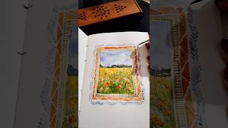 Yellow daisy field watercolor painting shorts art artist watercolorpainting [upl. by Lizbeth13]