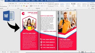 How to make a Leaflet in word and Print it Leaflet Brochure of booklet Ms Word Tutorial [upl. by Reibaj839]