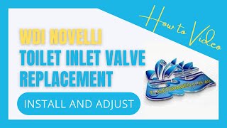 How to repair a WDI Novelli toilet Inlet valve without removing it  UPDATED VERSION [upl. by Nyloc236]