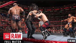 Full Match REIGNS STROWMAN amp LASHLEY vs Owens Zayn amp Mahal Raw Match [upl. by Aneehsyt]