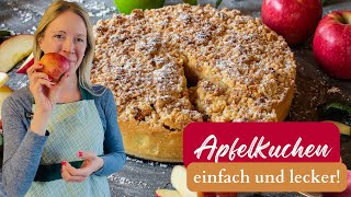 3 Zutaten Apfelkuchen Einfaches amp gesundes Rezept Kein Mehl Ohne Zucker  Backen für Anfänger [upl. by Mcdonald]