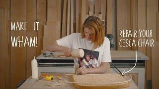 MAKE IT WHAM  Learn to repair rattan Cesca chair by replacing the caning [upl. by Iniretake]