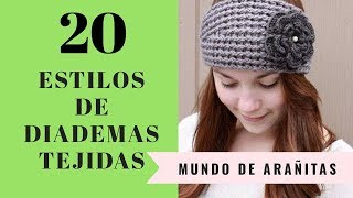 20 Estilos de DIADEMAS 👸tejidas para mujer a crochet y dos agujas [upl. by Schecter]