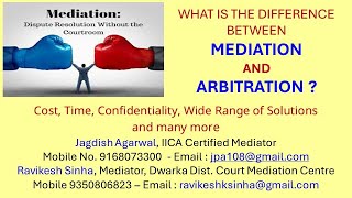 Difference between Mediation amp Arbitration Alternate Dispute Resolution  Mediation Most Effective [upl. by Nahshon]