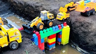 Carritos para niños  Camiones y tractores infantiles  Construcción de Puentes [upl. by Attennek929]