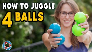 Learn to JUGGLE 4 BALLS  Intermediate Tutorial [upl. by Orland795]