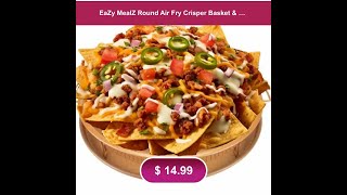 EaZy MealZ Round Air Fry Crisper Basket amp 12inch Pizza Pan Set Large Copper [upl. by Mecke944]