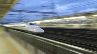 Shinkansen bullet train 3 passing through Odawara station [upl. by Liberati]