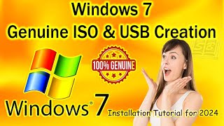 Windows 7 Genuine downloads Installation MultiEdition ISO USB Guide 2024 [upl. by Rumney918]