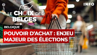 Le pouvoir dachat est une préoccupation centrale lors des élections  RTBF Info [upl. by Lomax310]