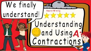 Understanding Contractions  Award Winning Contractions Teaching Video  Contractions in English [upl. by Ennaed724]