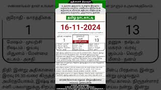 Today Tamil Calendar l Rasi palan l November 16 2024 l tamilcalendar tamilcalendar2024 [upl. by Artcele173]