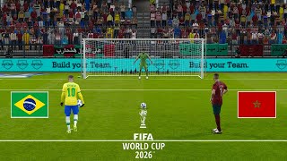 Brazil 🆚 Morocco  Final FIFA World Cup 2026  Penalty Shootout  Neymar 🆚 Hakimi  PES Gameplay [upl. by Giuliana371]