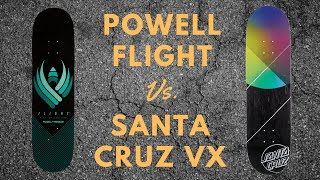 Powell Peralta Flight Deck vs Santa Cruz VX Review amp Wear Test [upl. by Atnauq775]