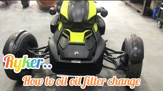 How to oil oil filter Change canam Ryker 900  How to remove cover videos kuwait Tamil garage [upl. by Wilton716]