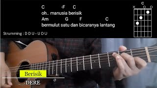 Chord Mudah Berisik  Dere  Oh Manusia Berisik Chord lirik [upl. by Lydie]