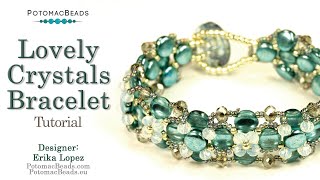 Lovely Crystals Bracelet  DIY Jewelry Making Tutorial by PotomacBeads [upl. by Streetman]