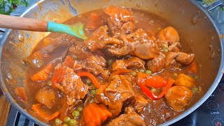 AFRITADANG MANOK  chicken afritada how to cook easy recipe [upl. by Dyraj]