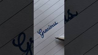 Gracious  HandwriterAjay  Cursive Handwriting [upl. by Elokin88]