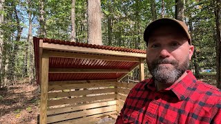 Building a Firewood Rack at my AFrame Cabin [upl. by Hernando]