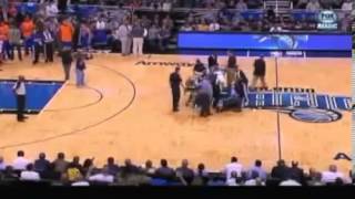 Orlando Magic Cheerleader Suffers Injury During Knicks Game NBA Orlando Magic Cheerleader Falls [upl. by Enigroeg]