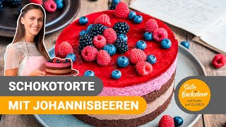 SchokoTorte mit schwarzen Johannisbeeren I Süße Backideen mit Evelin und GLOBUS [upl. by Knick]